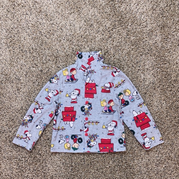 Gray Peanuts (Charlie Brown) Print Pajama Set - Picture 3 of 6